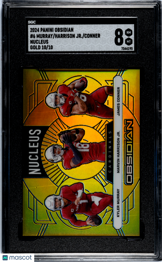 2024 Obsidian Conner Harrison JR. Murray #6 Nucleus Gold SGC 8 pop 1 10/10