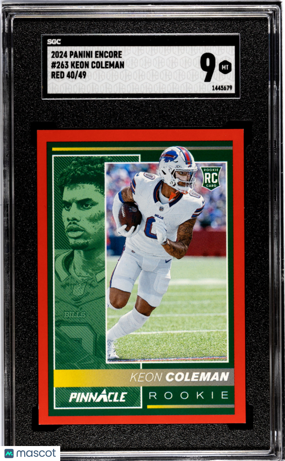 2024 Panini Encore Keon Coleman #263 Red SGC 9 /49 pop 1