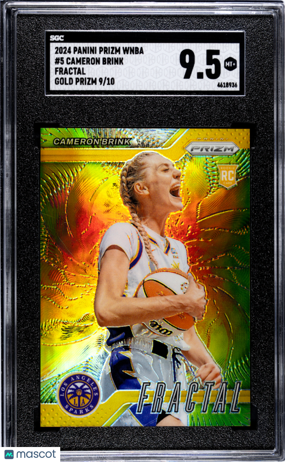 2024 Panini Prizm Wnba Cameron Brink #5 Fractal Gold #9/10  SGC 9.5 POP 1