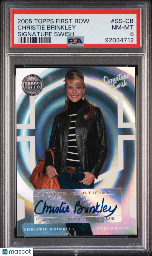 2005-06 Topps First Row Signature Swish Christie Brinkley AUTO #20/50 PSA 8