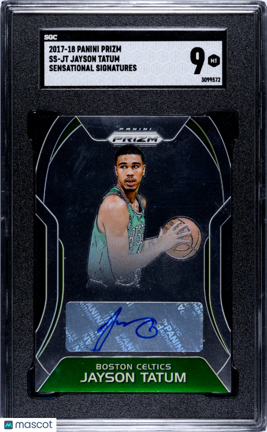 2017-18 Panini Prizm Jayson Tatum #SS-JT Sensational Signature AUTO SGC 9
