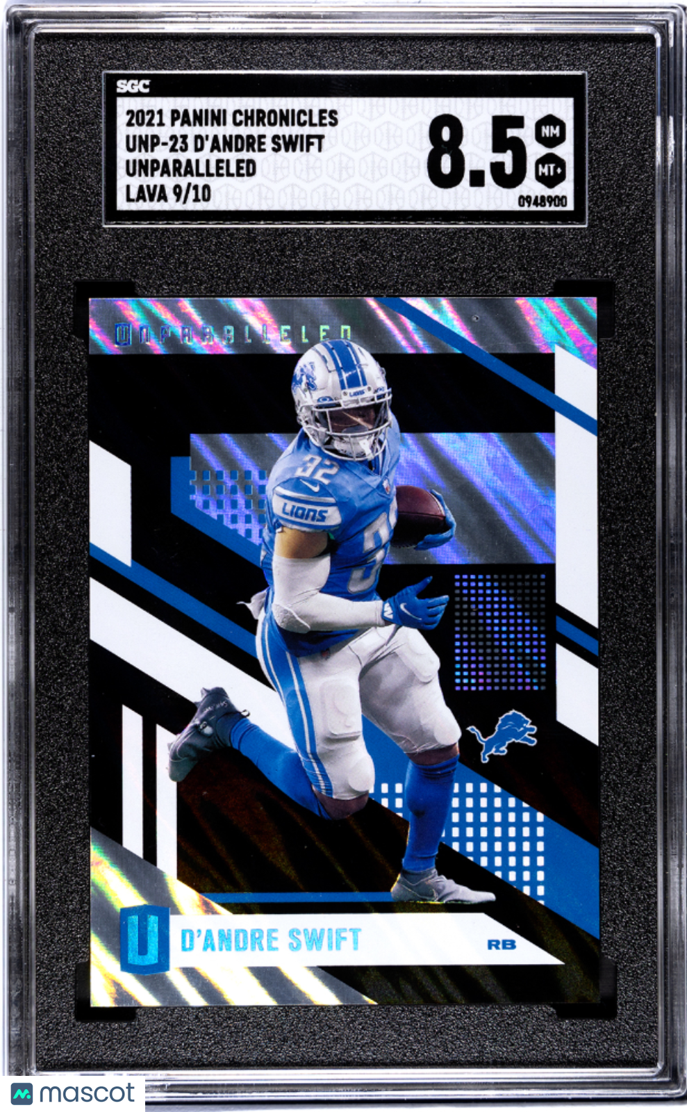 2021 Panini Chronicles D'andre Swift Unparalleled Lava #9/10 SGC 8.5 POP 1