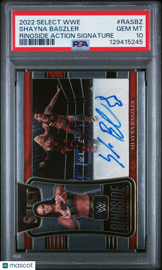 2022 Panini Select WWE Ringside Action auto Shayna Baszler #RASBZ PSA 10 pop 1