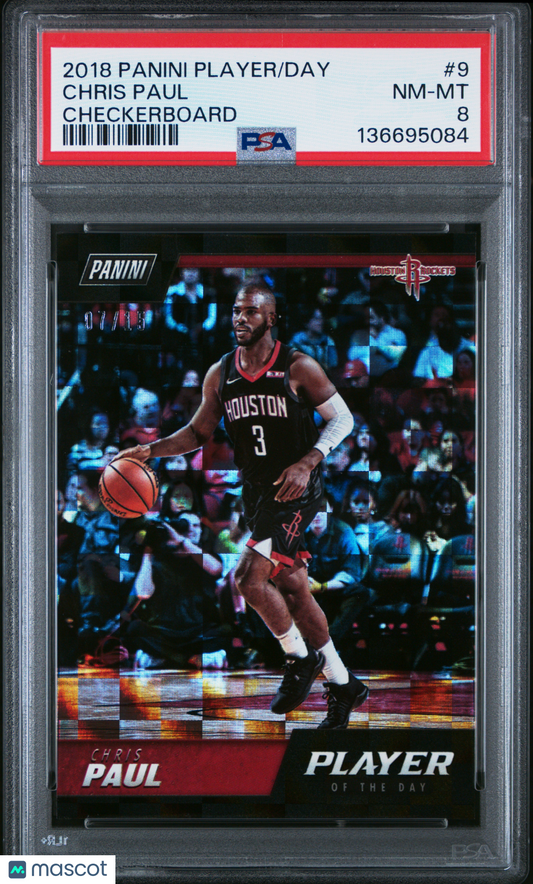 2018-19 NBA Player Of The Day Chris Paul #9 Checkerboard 07/15 PSA 8 pop 1
