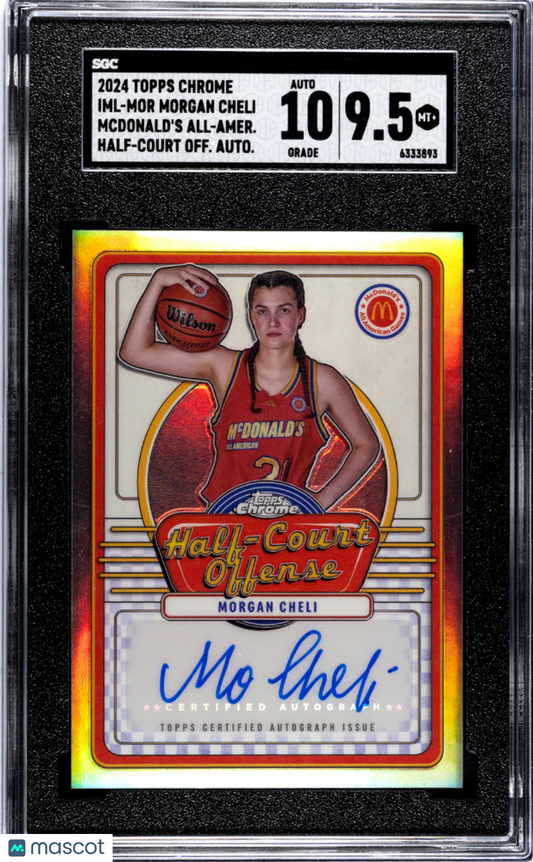 2024 Topps Chrome Mcdonald's Morgan Cheli Half Court Offense Autograph SGC 9.5
