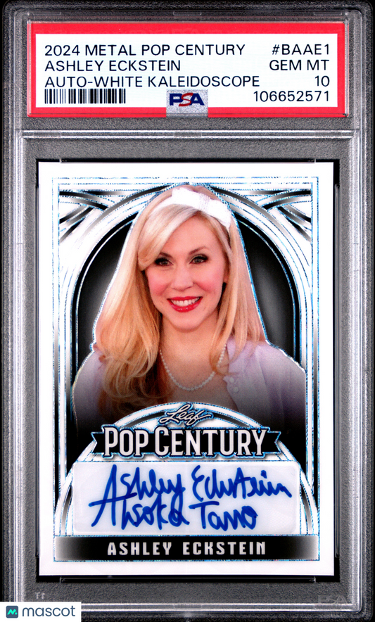 Ashley Eckstein 2024 Leaf Metal Pop Century AUTO #1/2 White Kaleidoscope PSA 10