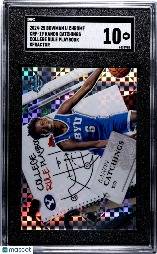 2024-25 Bowman U Chrome Kanon Catchings College Rule Xfractor SGC 10 pop 1