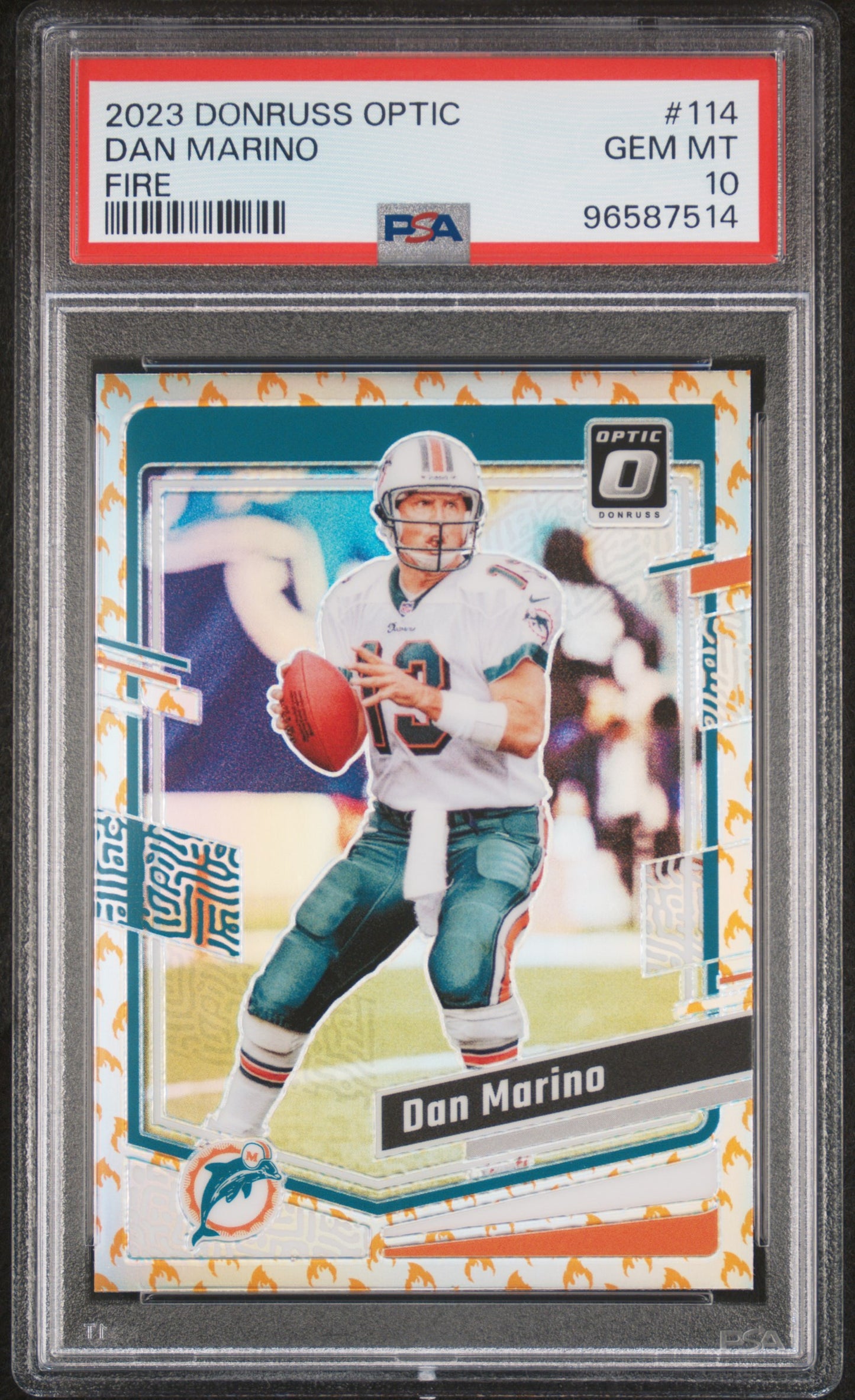 2023 Panini Donruss Optic Dan Marino #114 Fire PSA 10