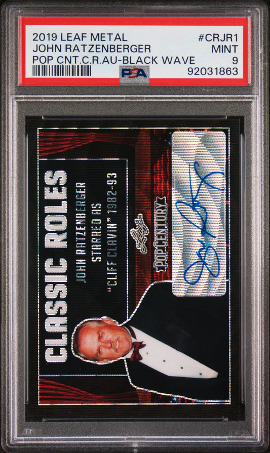 John Ratzenberger 2019 Leaf Metal Pop Century Classic Roles AUTO /7 Black PSA 9