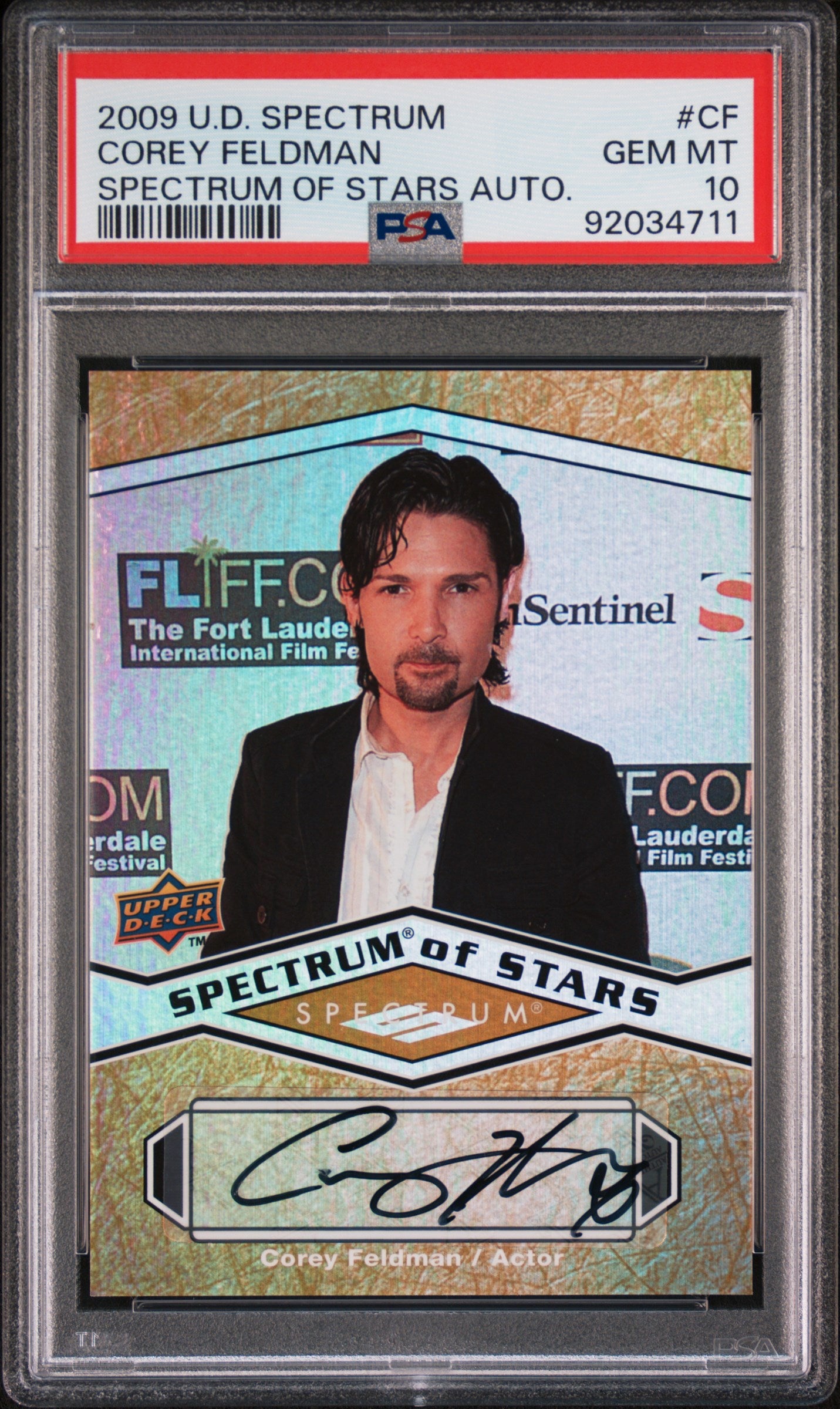 2009 Upper Deck Spectrum Of Stars Corey Feldman AUTO PSA 10