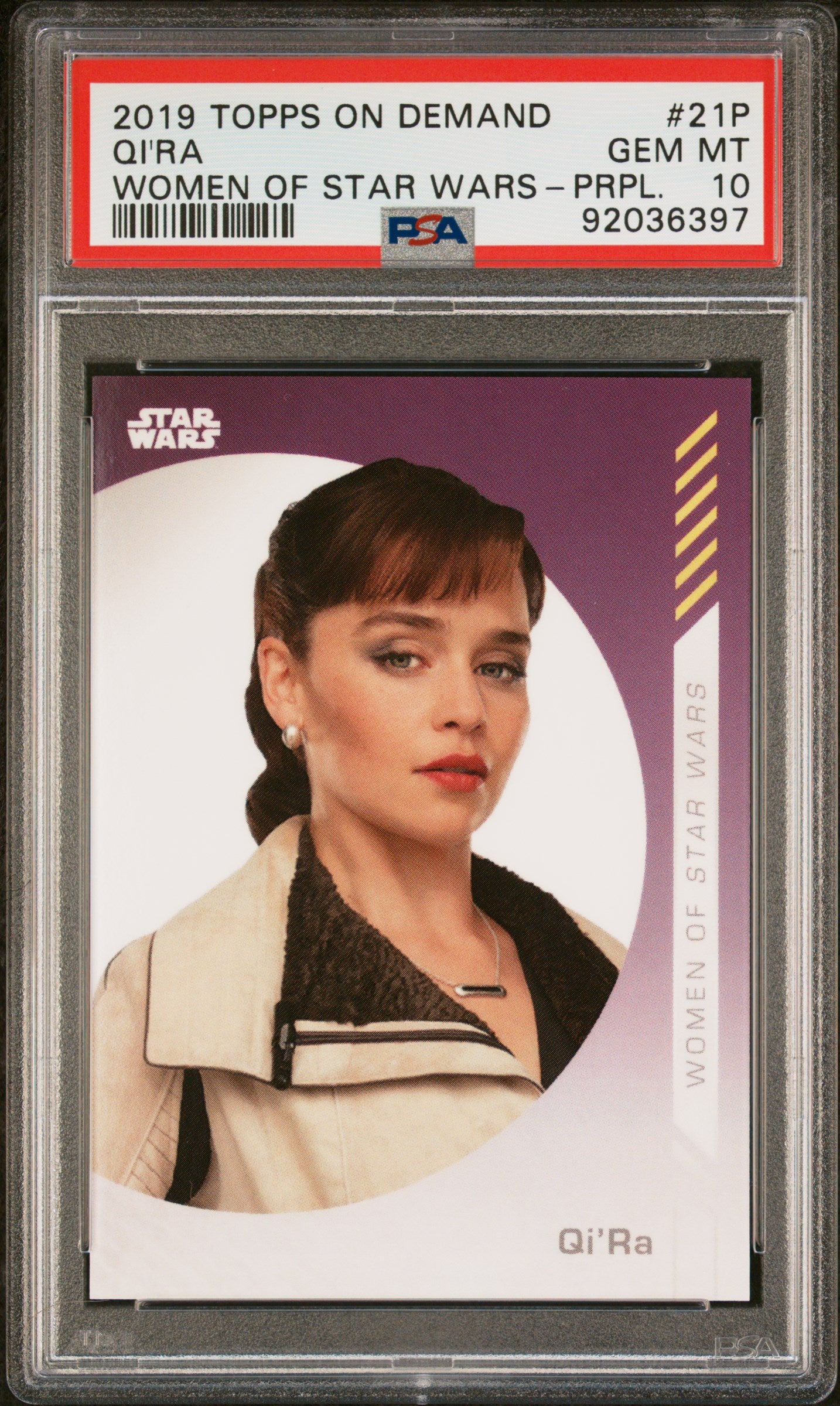 Qi'ra 2019 Topps On Demand Women Of Star Wars Purple PSA 10