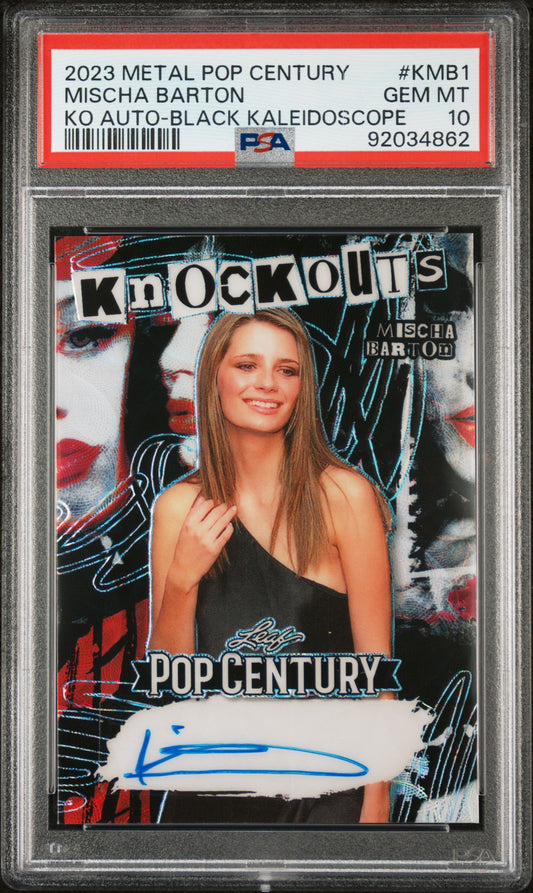 Mischa Barton 2023 Leaf Metal Pop Century Knockouts Black AUTO #1/3 PSA 10