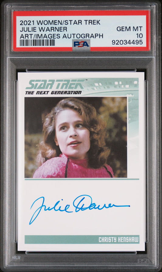 Julie Warner CHRISTY HENSHAW 2021 Women Of Star Trek Art And Images AUTO PSA 10