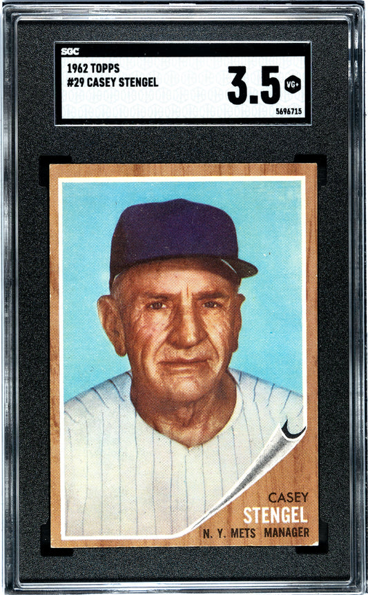 1962 Topps Casey Stengel #29 SGC 3.5