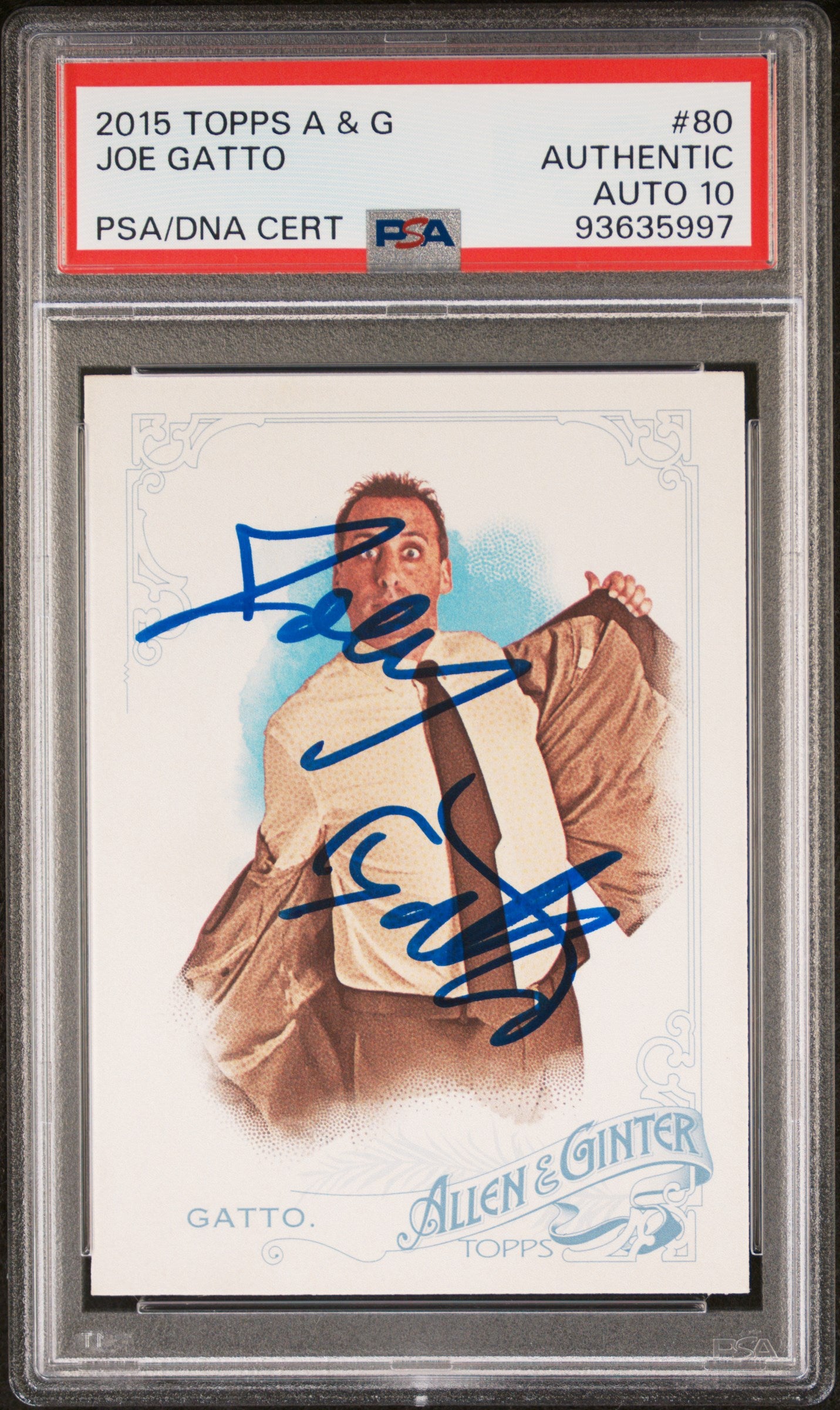 2015 Topps Allen & Ginter Joe Gatto #80 Signed AUTO Impractical Jokers PSA 10