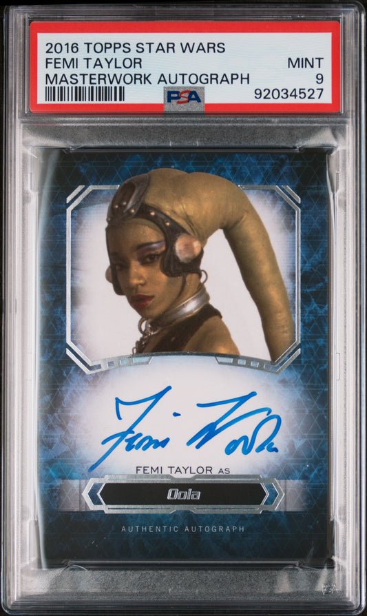 Femi Taylor OOLA 2016 Topps Star Wars Masterwork AUTO PSA 9