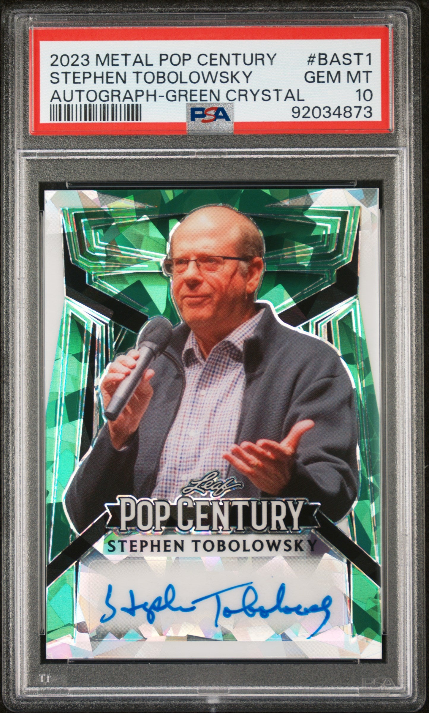 Stephen Tobolowsky 2023 Leaf Metal Pop Century Autograph AUTO Green #3/7 PSA 10