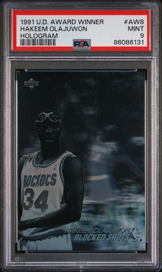 1991 Upper Deck Award Winner Hologram Hakeem Olajuwon #AW8 Hologram PSA 9