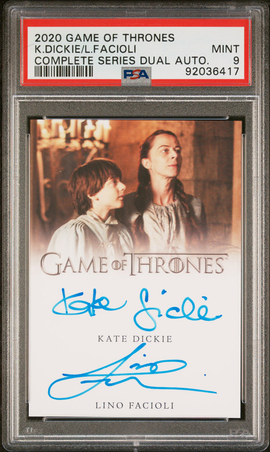 Lino Facioli Kate Dickie LYSA ROBIN ARRYN 2020 Game Of Thrones AUTO PSA 9