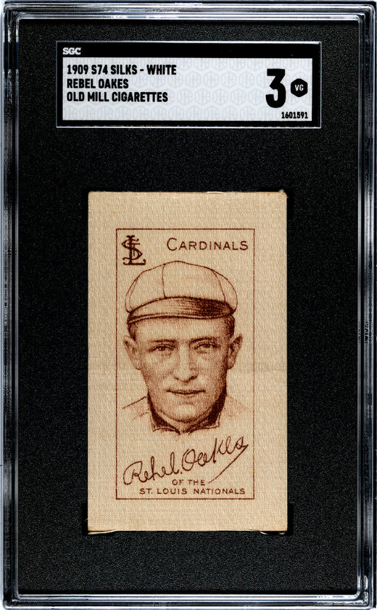 1909 S74 Silks - White (S74-1) Rebel Oakes Old Mill Cigarettes SGC 3