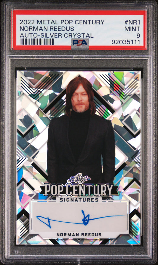 Norman Reedus 2022 Leaf Metal Pop Century Autograph #11/40 Auto Silver PSA 9