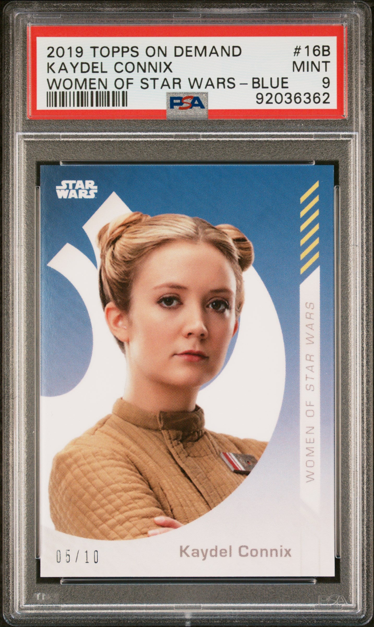 Kaydel Connix 2019 Topps On Demand Women Of Star Wars Blue #5/10 PSA 9