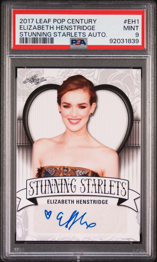 Elizabeth Henstridge 2017 Leaf Pop Century Stunning Starlets AUTO PSA 9