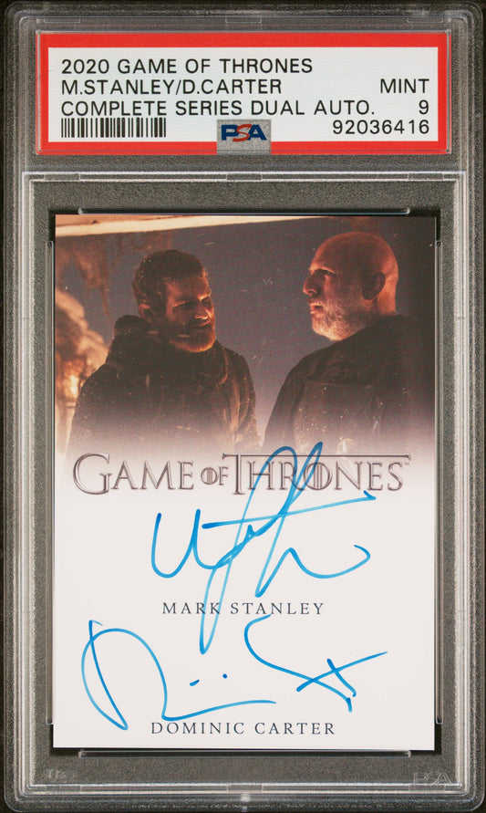 Dominic Carter Mark Stanley GRENN JANOS SLYNT 2020 Game Of Thrones AUTO PSA 9