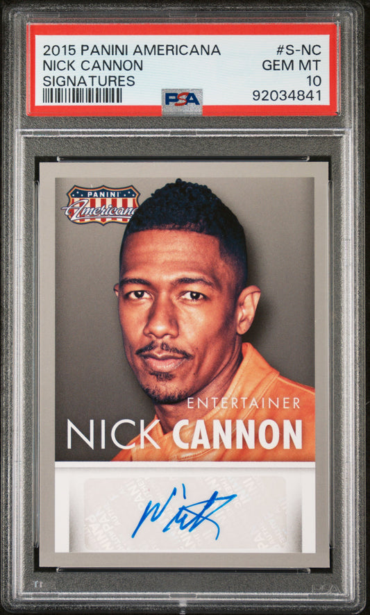 Nick Cannon 2015 Panini Americana Signatures AUTO POP 1 PSA 10