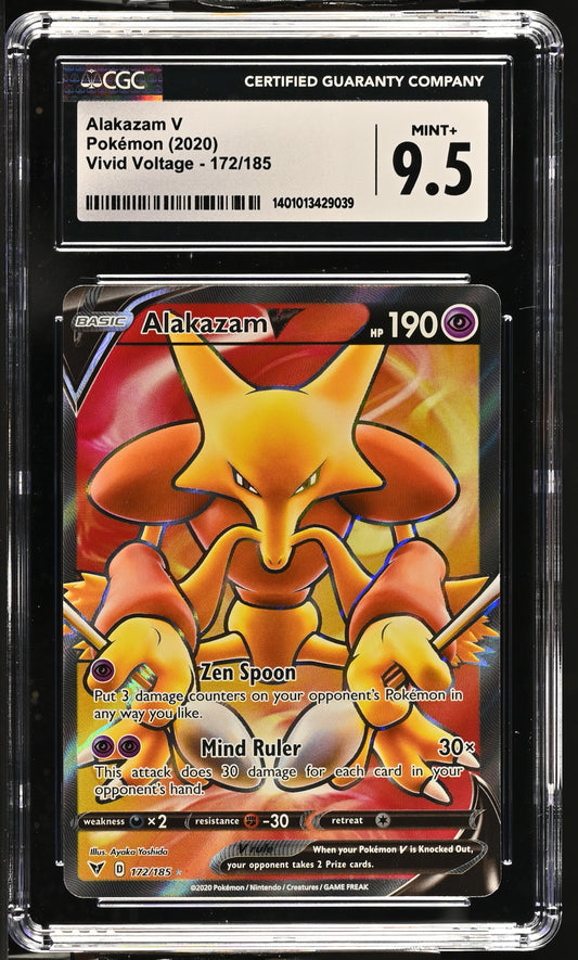 Alakazam V 2020 Vivid Voltage English Ultra Rare #172/185 CGC 9.5