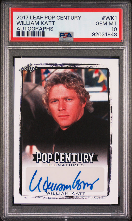 William Katt 2017 Leaf Pop Century Autographs AUTO PSA 10