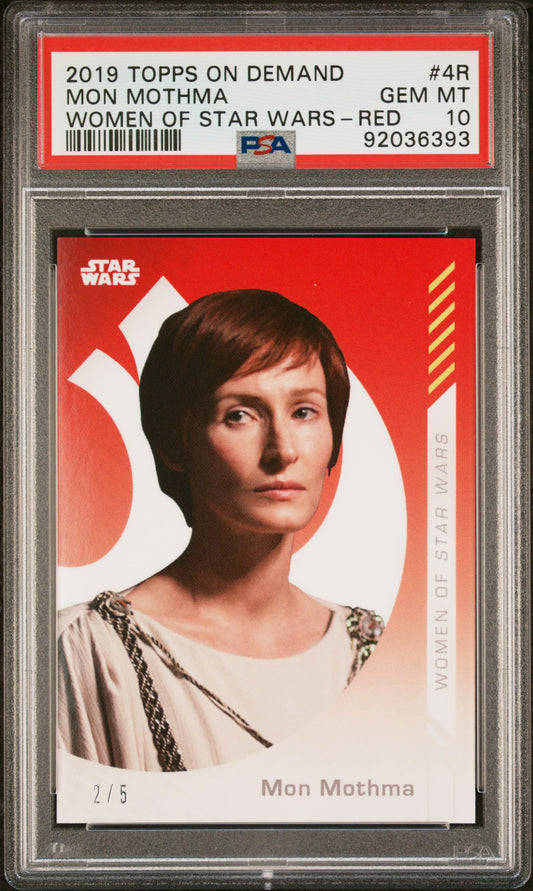 Mon Mothma 2019 Topps On Demand Women Of Star Wars Red #2/5 PSA 10