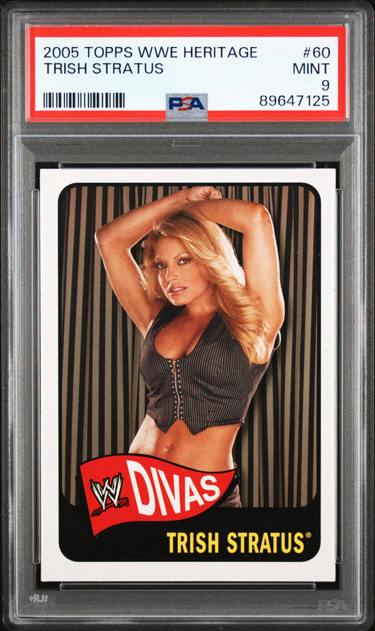 2005 Topps WWE Heritage Trish Stratus #60 PSA 9