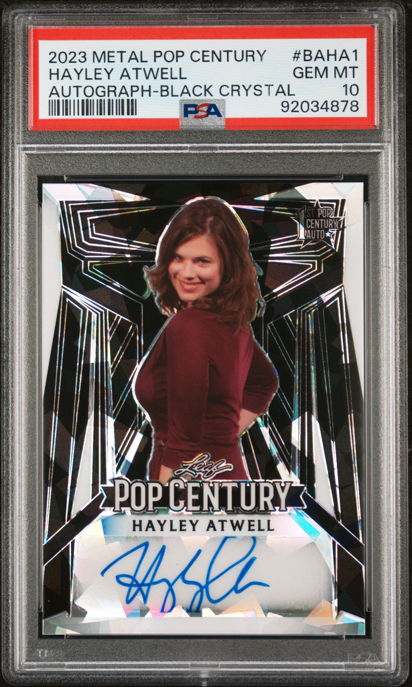 Hayley Atwell 2023 Leaf Metal Pop Century Autograph AUTO #4/5 Black PSA 10