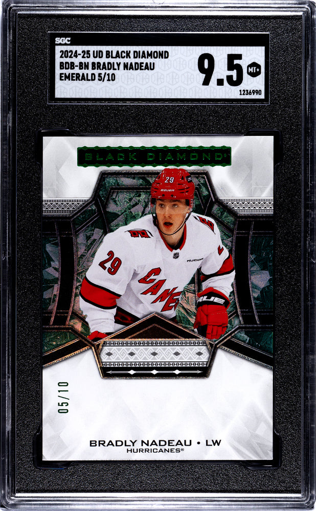 2024-25 Upper Deck Black Diamond Bradly Nadeau #BDB-BN Emerald #5/10 SGC 9.5