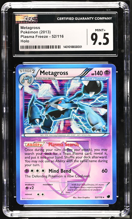 Pokémon Metagross #52/116 English CGC 9.5 2013 Plasma Freeze Holo