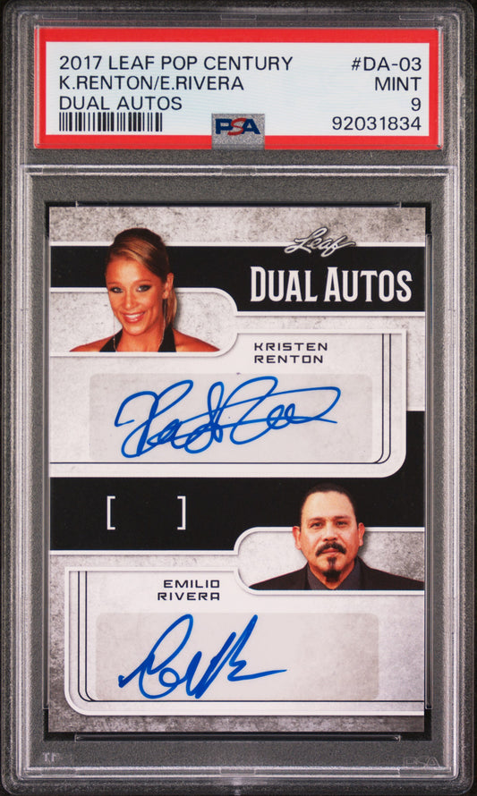 Emilio Rivera Kristen Renton 2017 Leaf Pop Century Auto Sons of Anarchy PSA 9