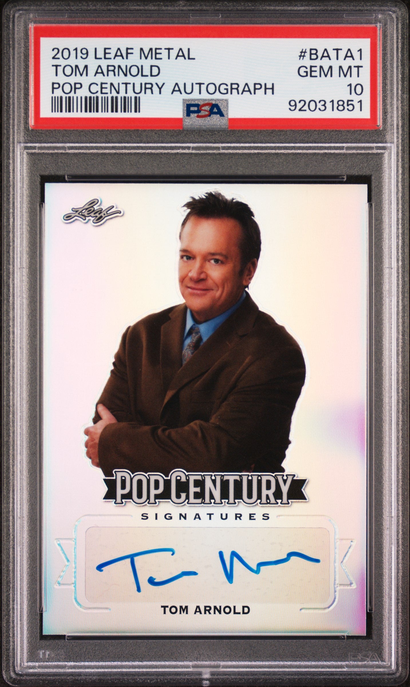 Tom Arnold 2019 Leaf Metal Pop Century Autograph Pop Century AUTO PSA 10