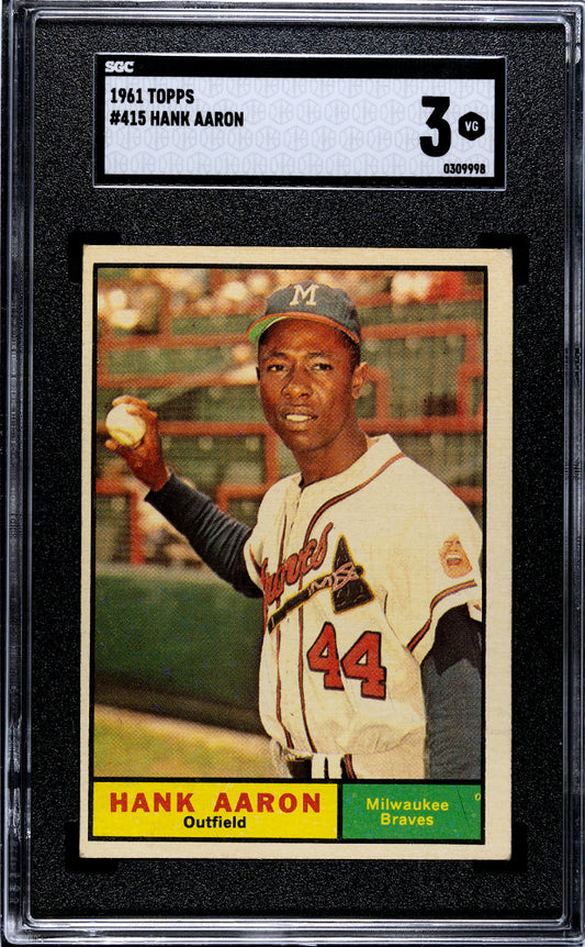 1961 Topps Hank Aaron #415 SGC 3