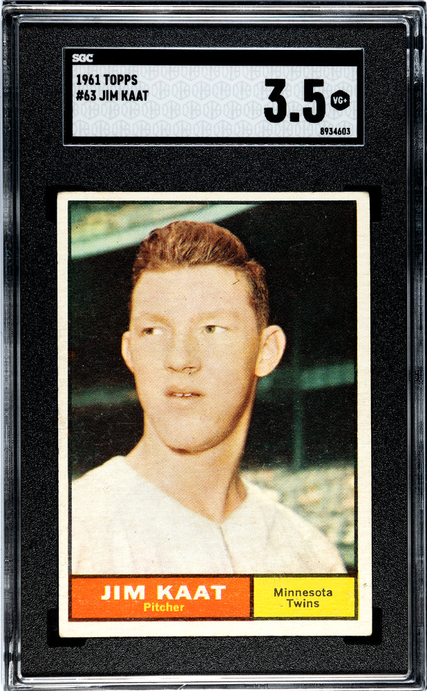 1961 Topps Jim Kaat #63 SGC 3.5