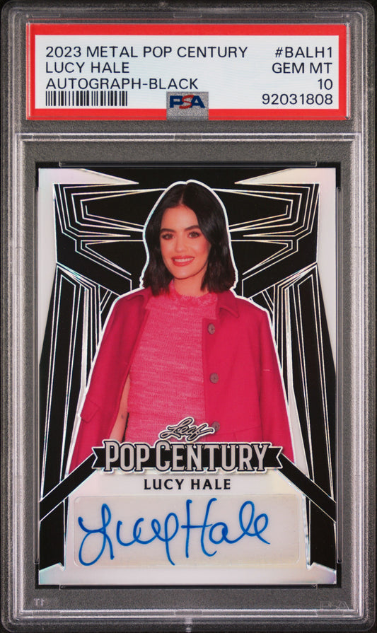 Lucy Hale 2023 Leaf Metal Pop Century Autograph AUTO #4/12 Black PSA 10