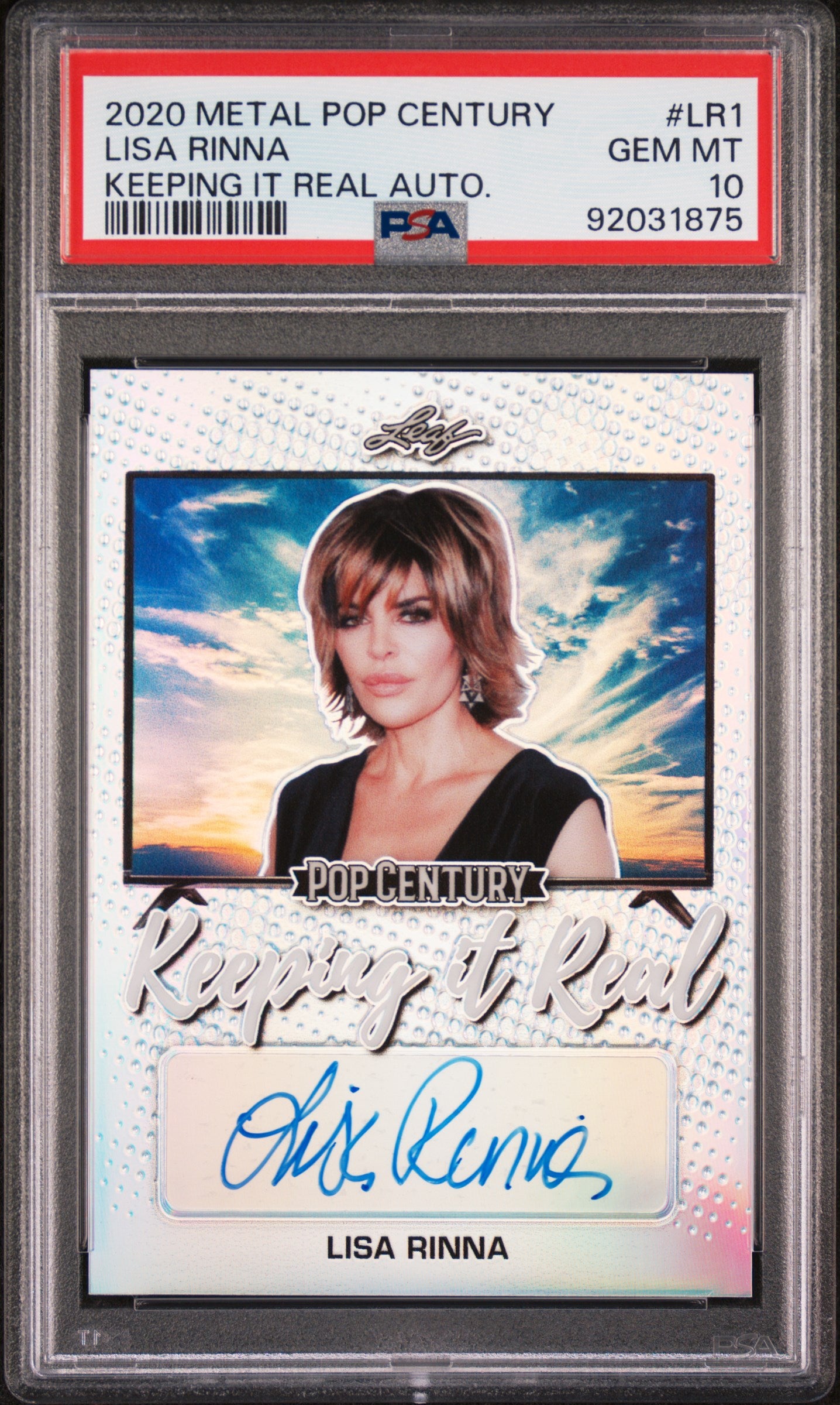 Lisa Rinna 2020 Leaf Metal Pop Century Keeping It Real AUTO #/24 PSA 10