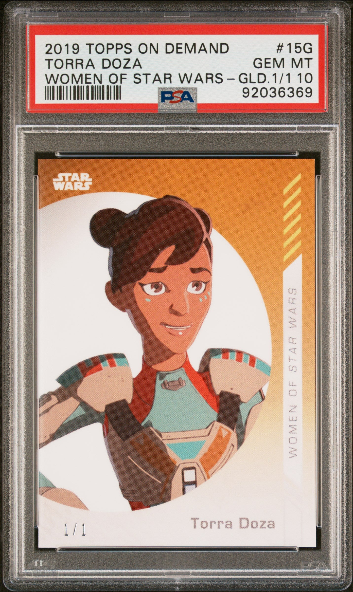 Torra Doza 2019 Topps On Demand Women Of Star Wars Gold #1/1 PSA 10