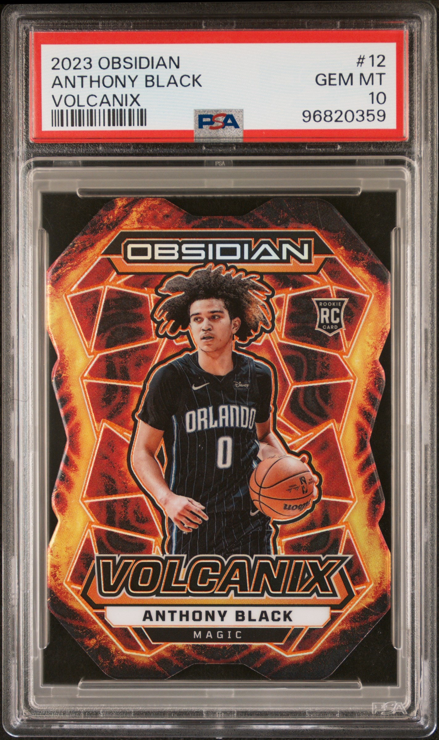 2023-24 Panini Obsidian Volcanix Anthony Black #12 Rookie PSA 10