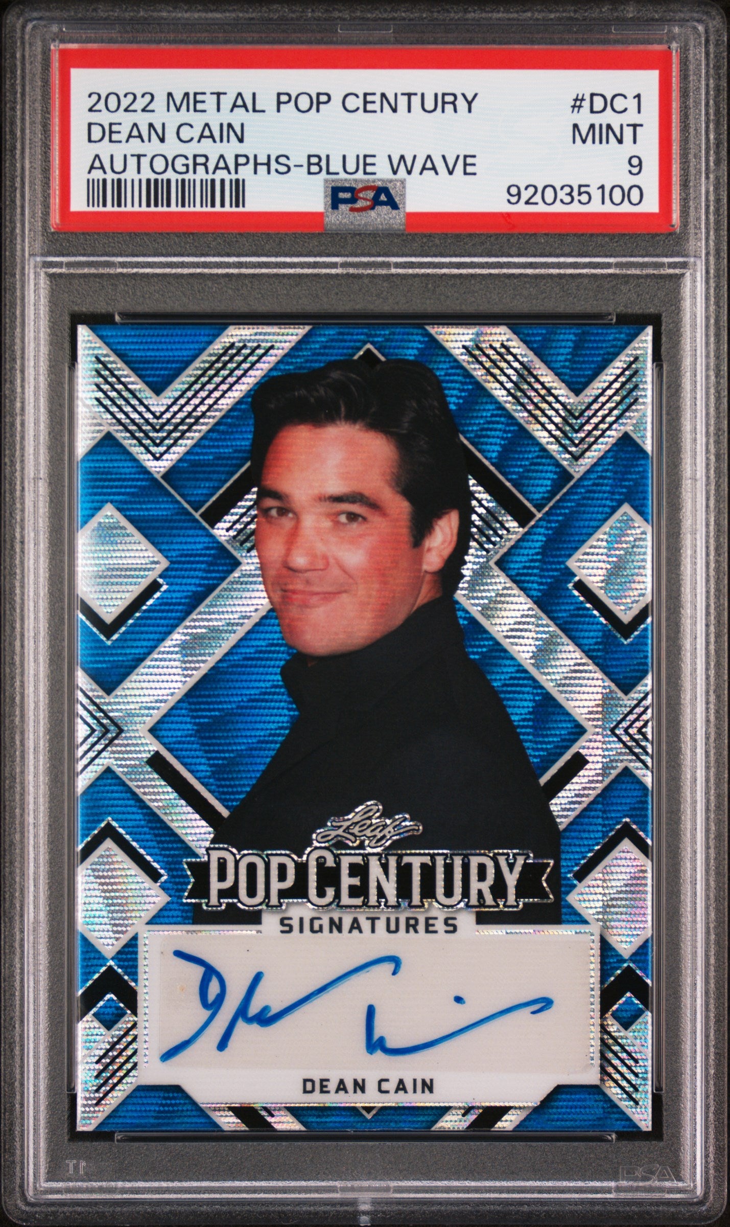 Dean Cain 2022 Leaf Metal Pop Century Autograph AUTO #8/25 Blue Wave PSA 9