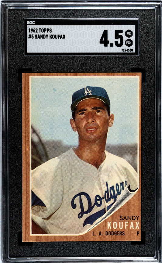 1962 Topps Sandy Koufax #5 SGC 4.5