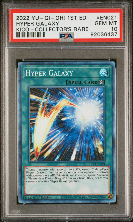 2021 YuGiOh! King's Court Hyper Galaxy #EN021 Kico Collector's Rare PSA 10