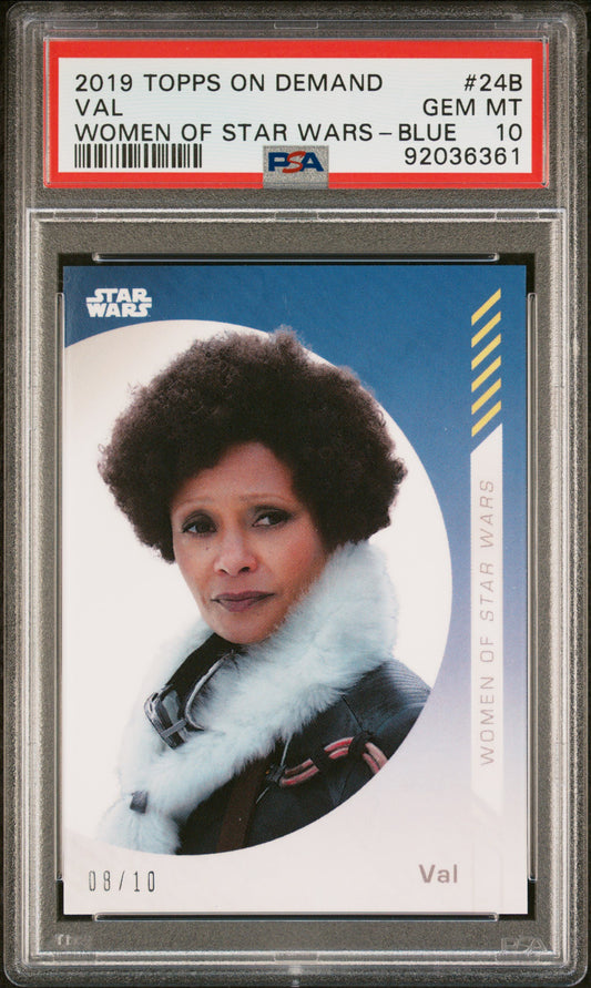 Val 2019 Topps On Demand Women Of Star Wars Blue #8/10 PSA 10