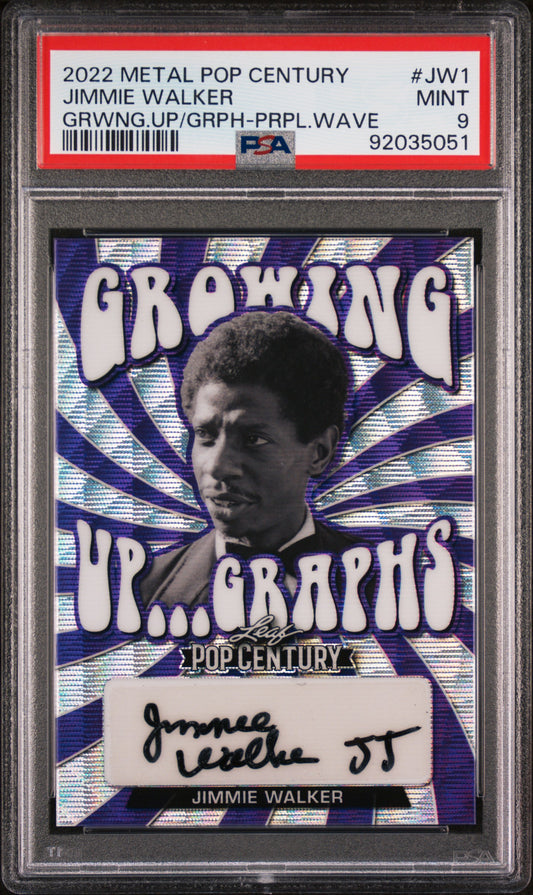 Jimmie Walker 2022 Leaf Metal Pop Century AUTO Purple #7/7 PSA 9