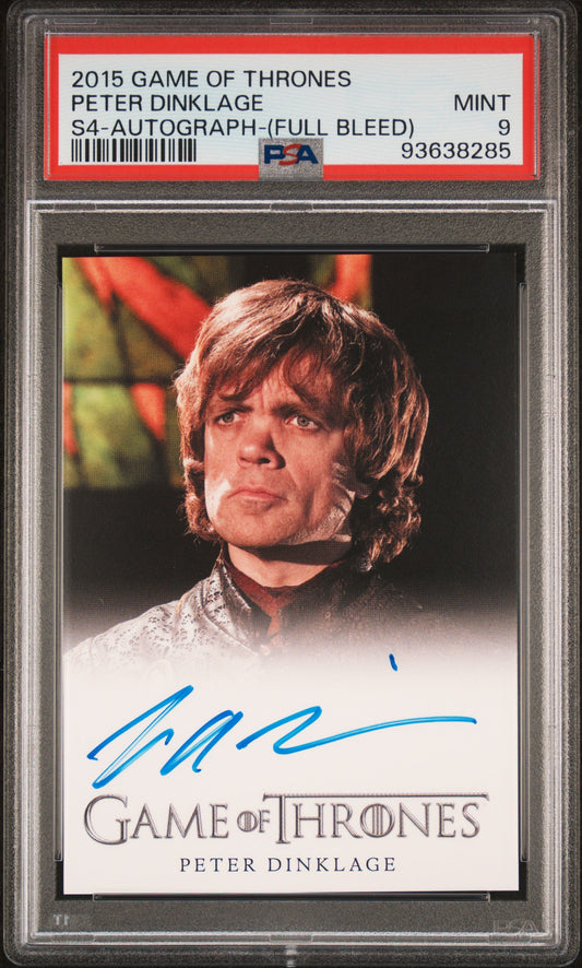 Peter Dinklage TYRION LANNISTER 2015 Game Of Thrones S. 4 Full Bleed)AUTO PSA 9